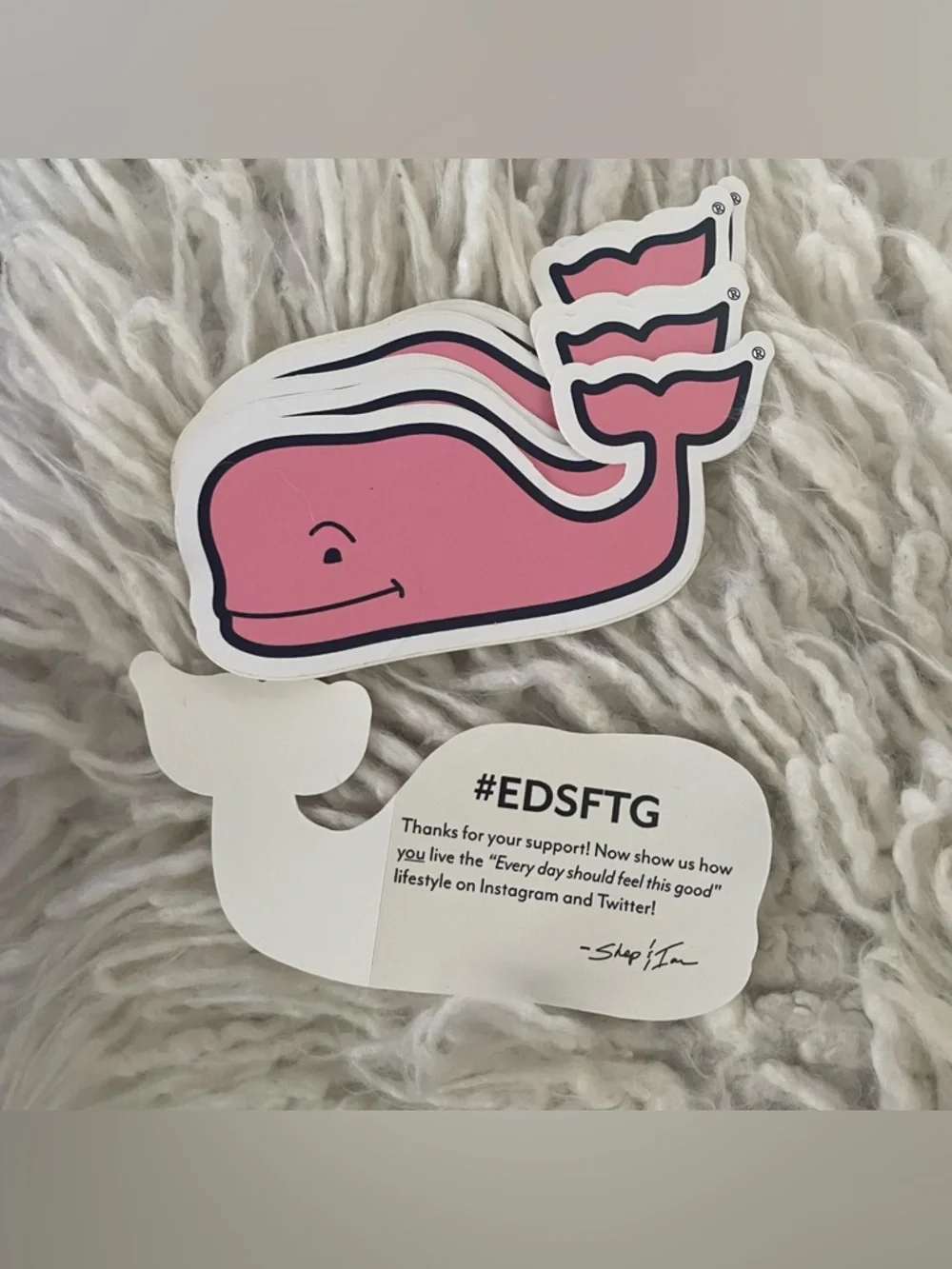 Pink Vineyard Vines Whale Sticker